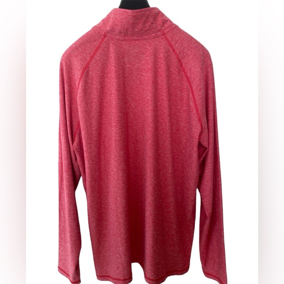 Calgary Flames Fanatics Branded Heather Red
 Quarter-Zip Pullover Jacket… - Picture 4 of 14